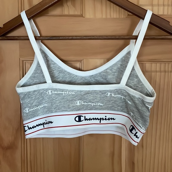 Champion Women’s Bralette, Gray with White Logo, size Medium - Picture 3 of 6
